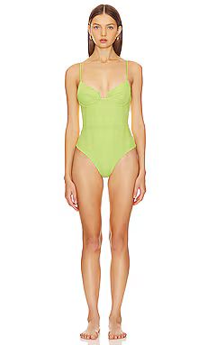Lovers and Friends Fauna One Piece in Lime from Revolve.com | Revolve Clothing (Global)