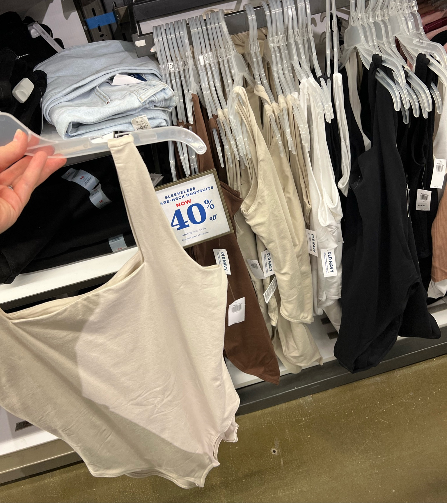 These square neck bodysuits are amazing quality and you cannot beat that price! 

Neutral clothing, women’s style, old navy, midsize fashion, postpartum style

#LTKsalealert #LTKunder50 #LTKcurves