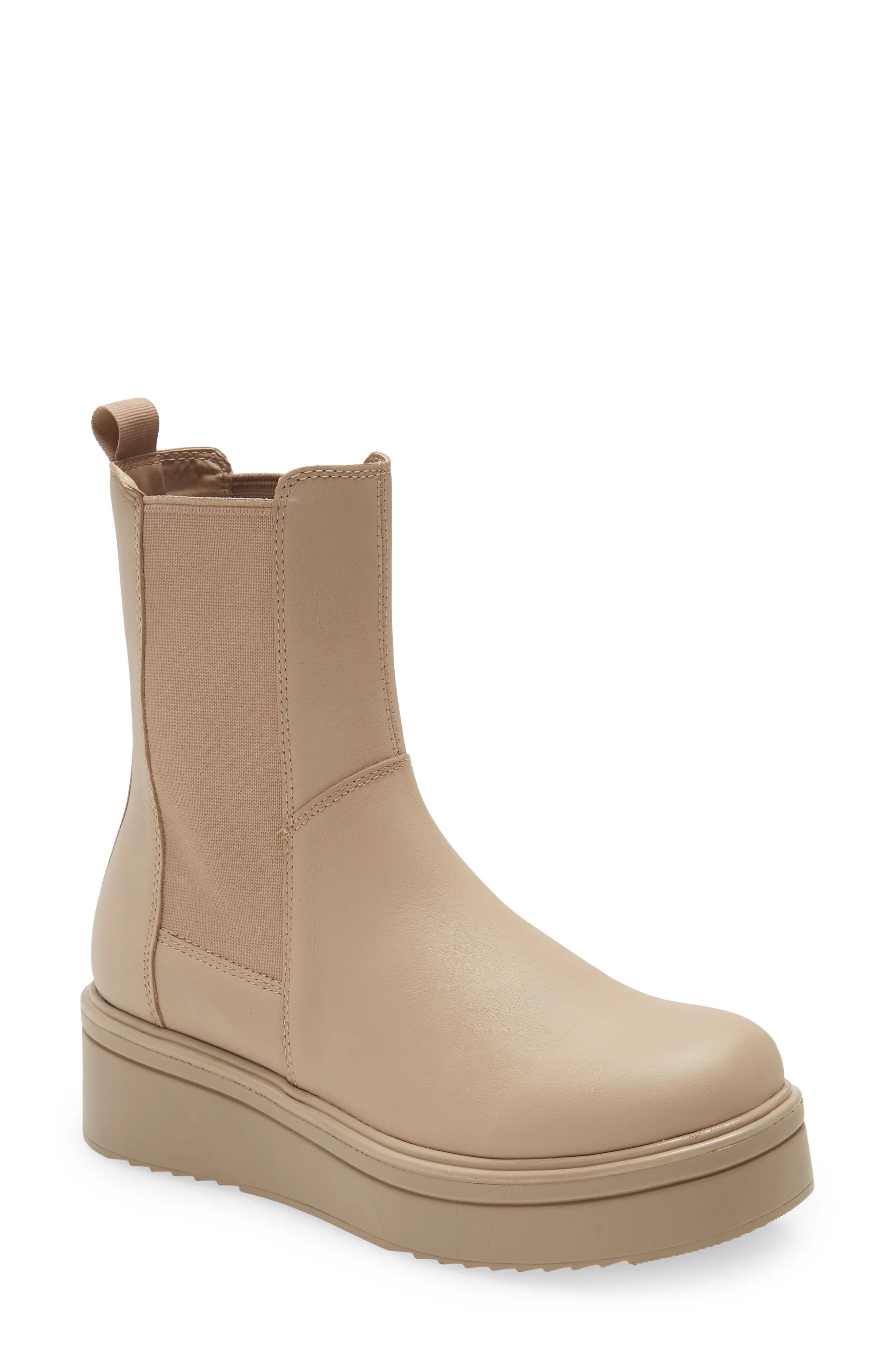 Women's Steve Madden Clarisa Platform Chelsea Boot, Size 7 M - Beige | Nordstrom