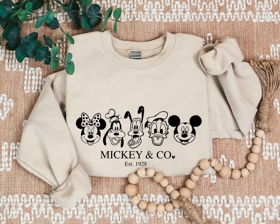 Mickey & Co 1928 Sweatshirt, Mickey and Friends Sweatshirt, Disney Sweatshirt, Mickey Sweatshirt,... | Etsy (US)