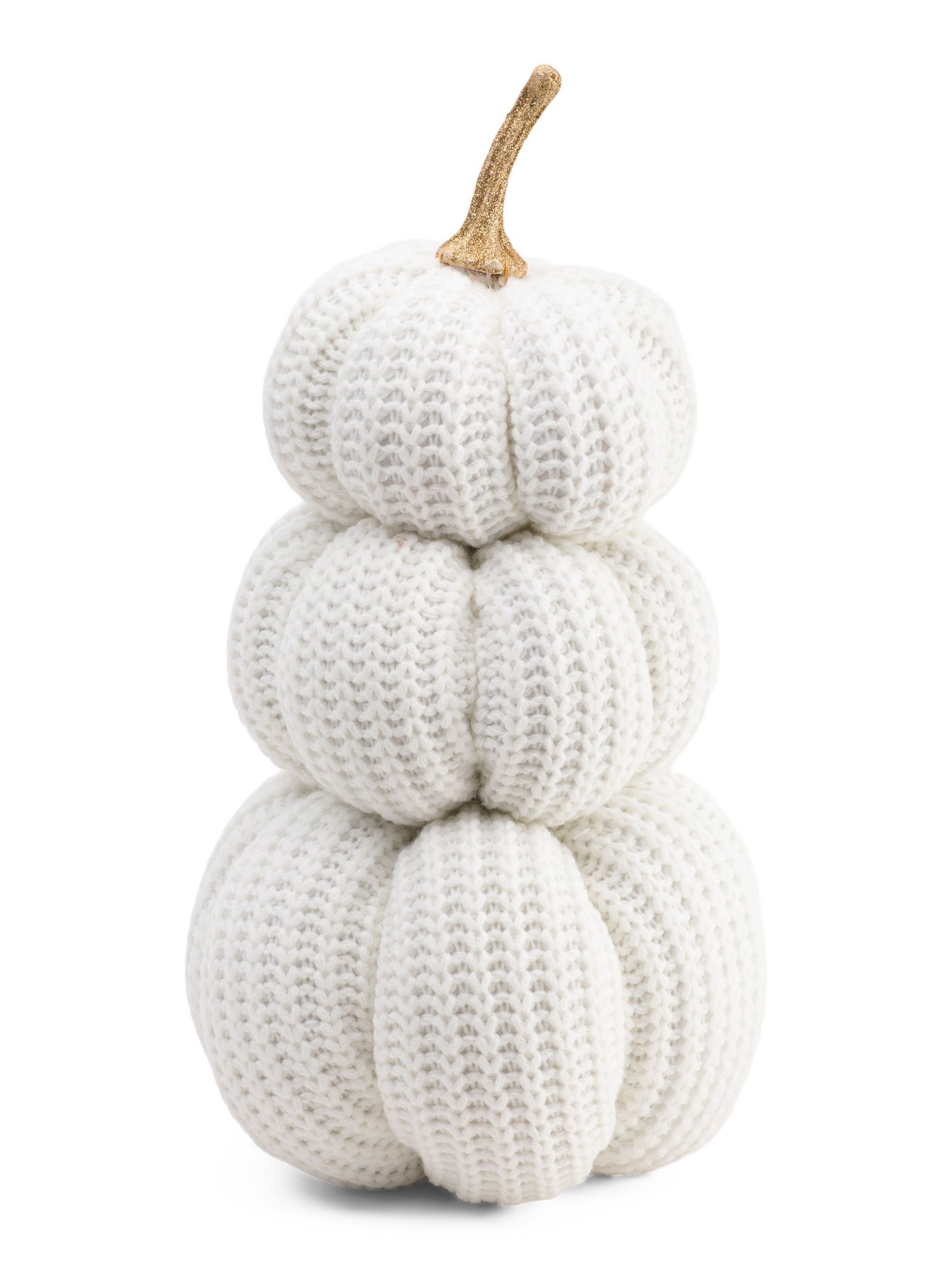 15in Stacked Knit Pumpkins | TJ Maxx