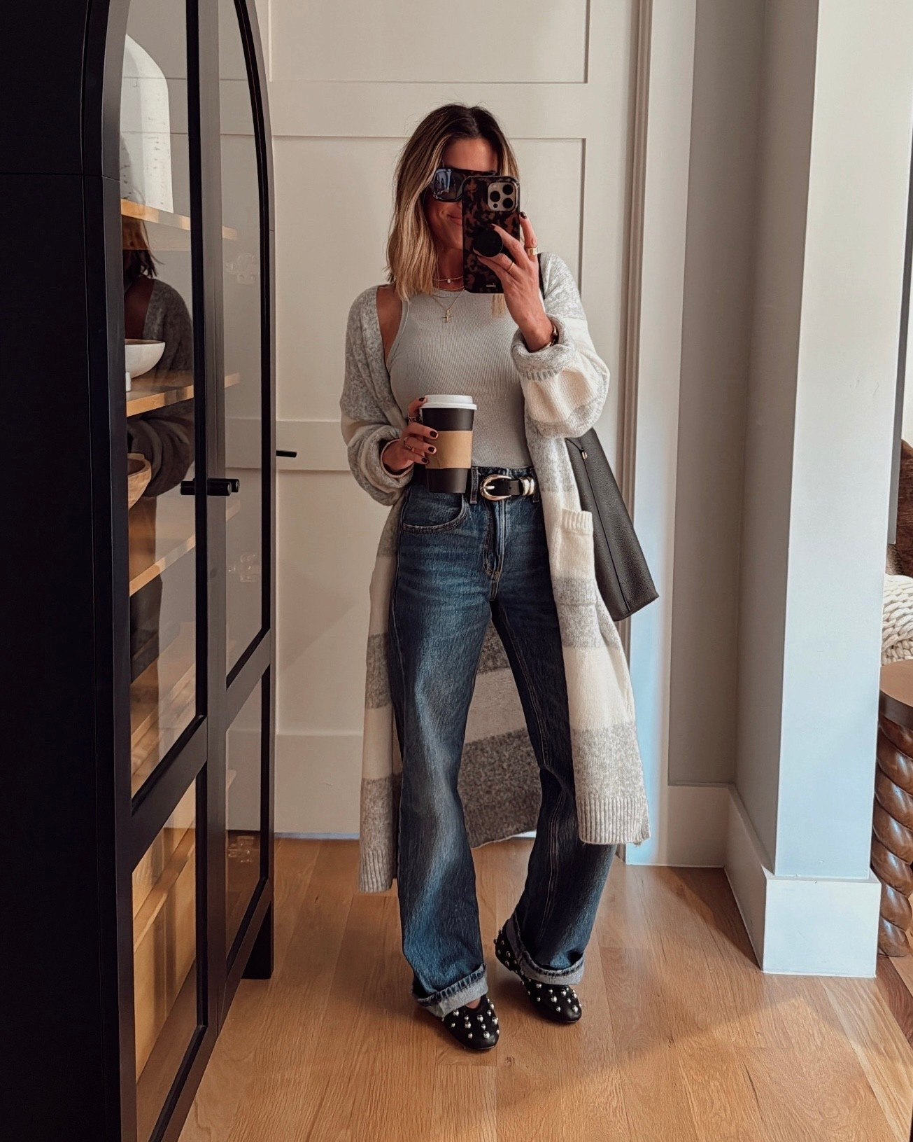 $19 cardigan + $4 tank!👏🏼 This cardigan is so so nice!! wearing size small.🩶

#LTKStyleTip #LTKSeasonal #LTKFindsUnder50