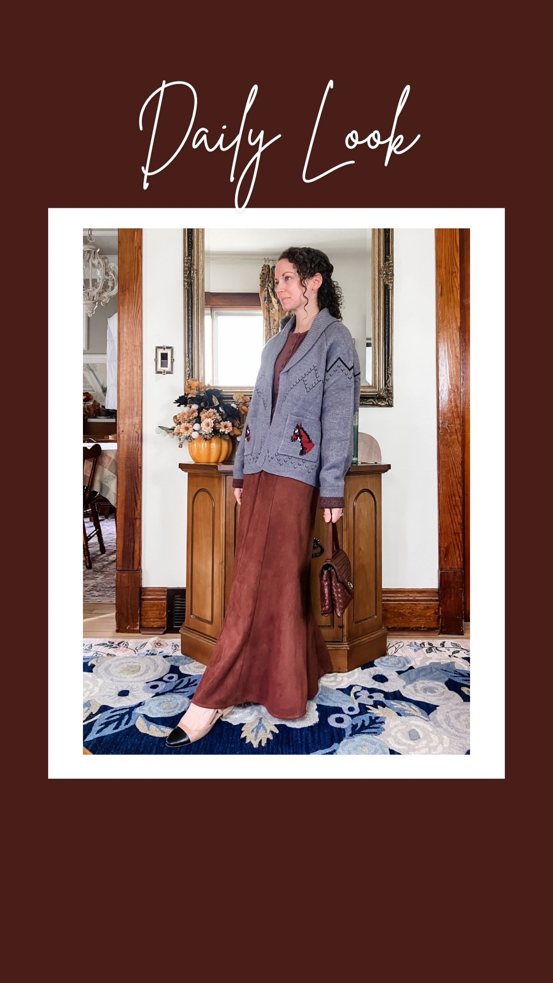 Equestrian vibes outfit for fall. 
Petite outfit. Modest outfit. Neutral outfit. 
*sweater is from a local boutique

#LTKOver40 #LTKPetite #LTKSeasonal