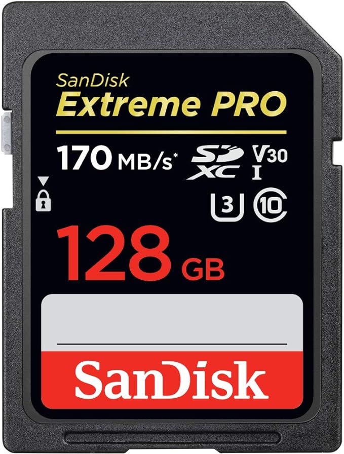 SanDisk 128GB Extreme PRO SDXC UHS-I Card - C10, U3, V30, 4K UHD, SD Card - SDSDXXY-128G-GN4IN | Amazon (US)
