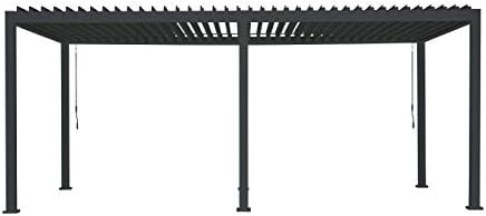 SORARA Outdoor Louvered Pergola 10' × 20' Aluminum Black (Dark Bronze) Outdoor Deck Garden Patio... | Amazon (US)