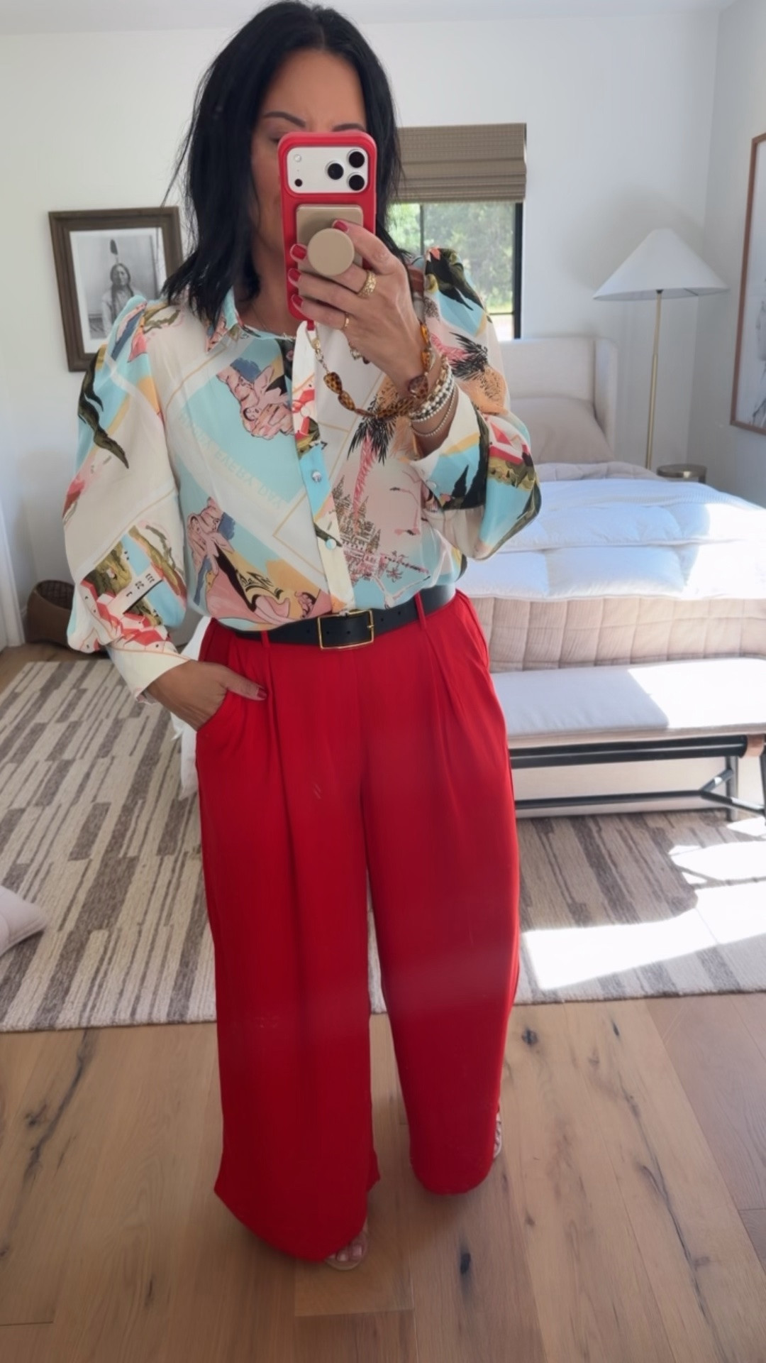 Top size medium, pants size medium, shoes fit tts. There are a ton of color and pattern options on the top and pants.

#LTKWorkwear #LTKSaleAlert #LTKOver40