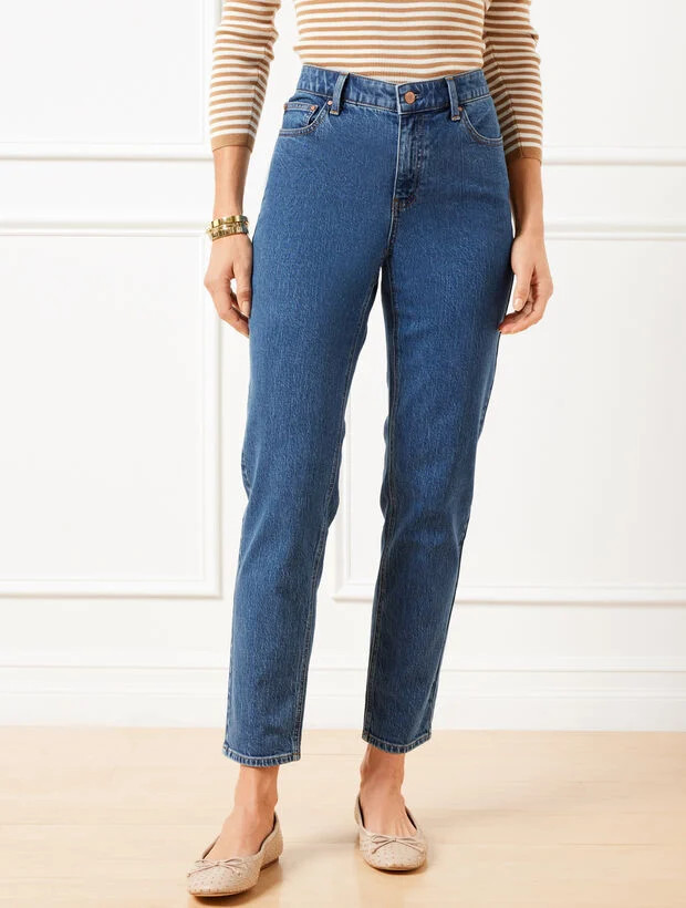 Slim Straight Ankle Jeans - Nomad Wash | Talbots