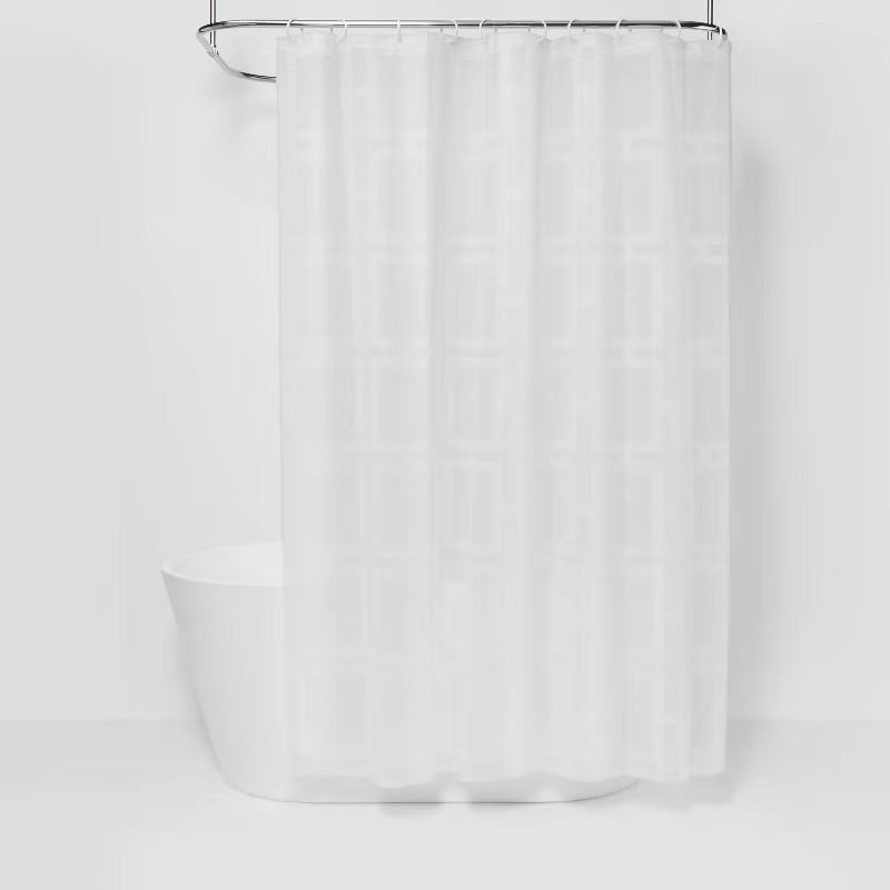 Grid Shower Curtain White - Room Essentials™ | Target