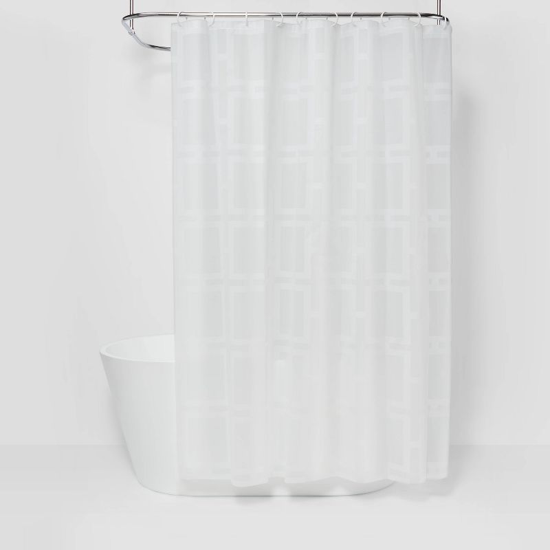 Grid Shower Curtain White - Room Essentials™ | Target