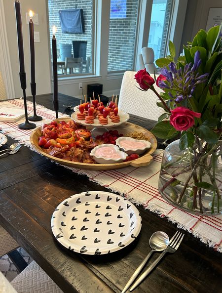 VALENTINES BRUNCH
Each year I make a Valentine’s themed brunch spread for my family, of course we do so on a weekend. 
I love to keep with in theme— pink, red and hearts. 

This year I made pink Cupid pancake stacks, pink frosted cinnamon rolls, heart bacon, red fruits (berries cut in heart shape), and filled heart ceramic dishes with yogurt. 
This always seems like a lot of food but somehow my family eats almost all of it. 😝

#valentines #valentinebrunch #pinkbrunch #pinkandredfood #heartfoods #cupid #galentinesday #valentinesdaybrunch #valentinesday #momlife #dfwmoms #dfwmomblogger #dfwcreatives #dfwinfluencer #ltk #ltkkids #ltkfamily #ltkholiday #ltkvalentinesday #charcuterie #charcuterieboard #valentinecharcuterie #valentinecharcuterieboard #targetstyle 

#LTKstyletip #LTKparties #LTKSeasonal