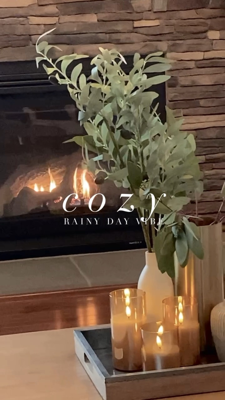 Cozy home decor. Rainy day vibe. Transitional living room. LED candles. Amazon finds.

#LTKfindsunder50 #LTKhome