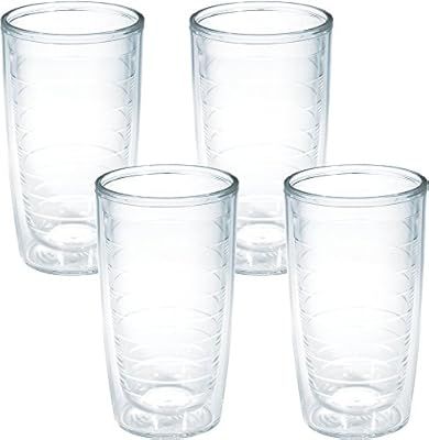 Tervis Clear & Colorful Insulated Tumbler, 16oz - 4 Pack - Boxed, Clear | Amazon (US)