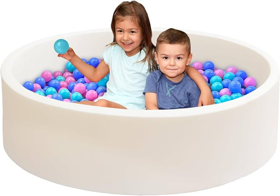 Baby Ball Pit for Toddlers, 47.2" x 13.8" Foam Ball Pit for Kids, Soft Round Ball Pool for Baby, ... | Amazon (US)