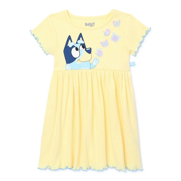 Bluey Toddler Girls Ribbed Graphic Dress, Sizes 2T-5T | Walmart (US)