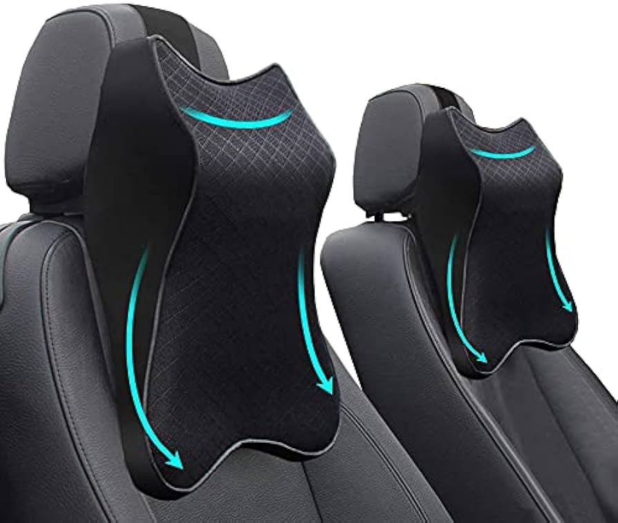 Car Seat Headrest Neck Rest Cushion - Ergonomic Car Neck Pillow Durable 100% Pure Memory Foam Car... | Amazon (US)