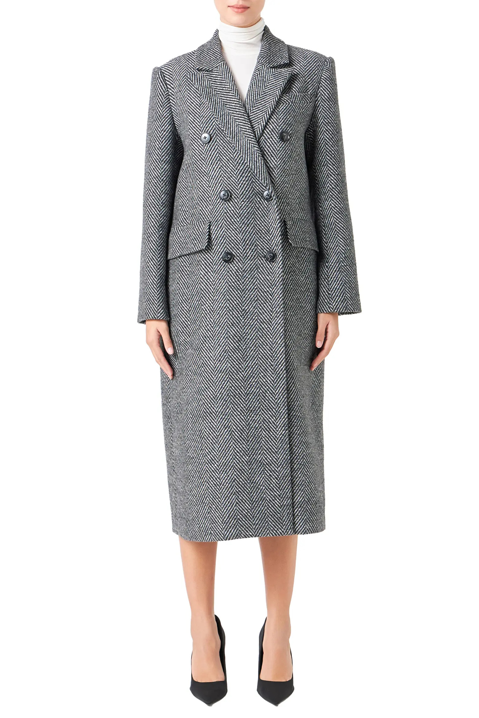 Endless Rose Herringbone Notch Lapel Blazer (Women) | Nordstrom | Nordstrom