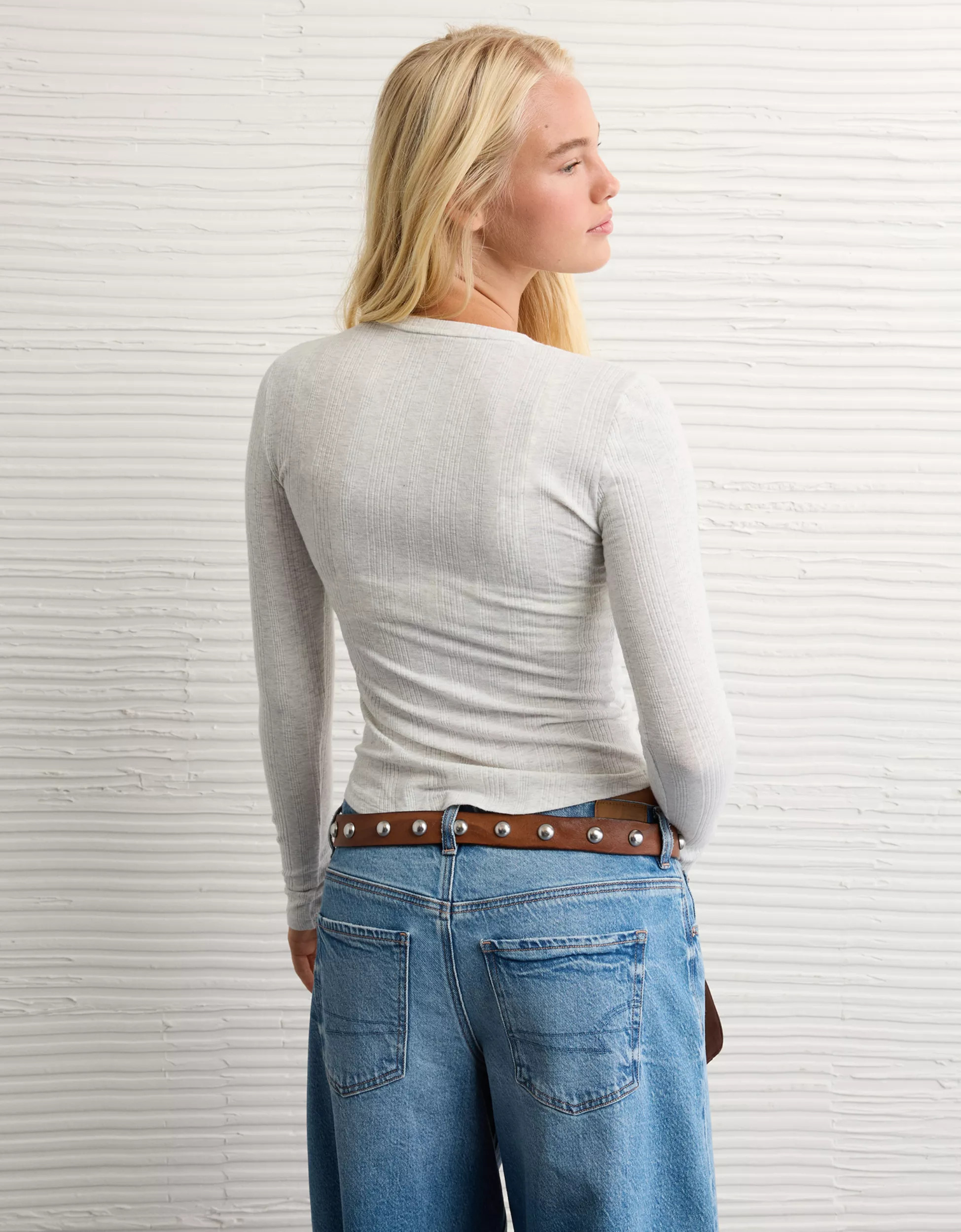 AE Long Sleeve Henley T-Shirt | American Eagle Outfitters (US & CA)