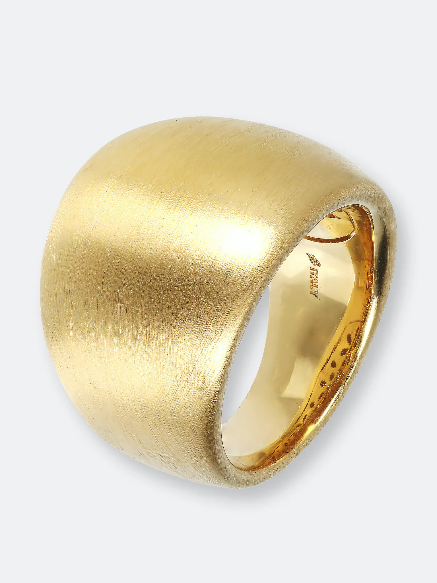 Etrusca Gioielli Satin Graduated 18KT Gold Plated Band Ring | Verishop