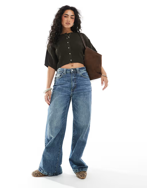 ASOS DESIGN knitted short sleeve cardigan in chocolate | ASOS (Global)