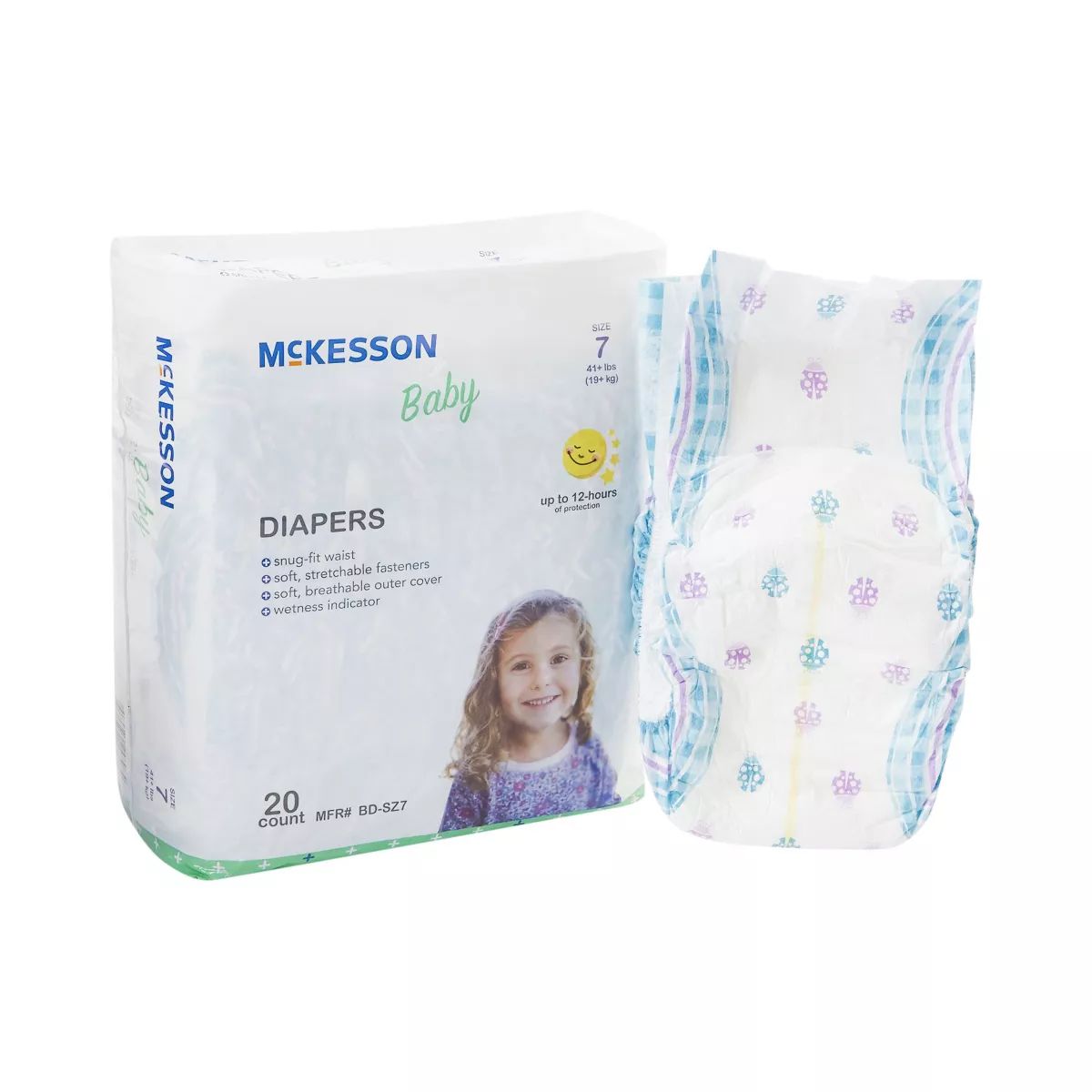 McKesson Baby Diapers, Disposable, Moderate Absorbency, Size 7, 20 Count, 1 Pack | Target