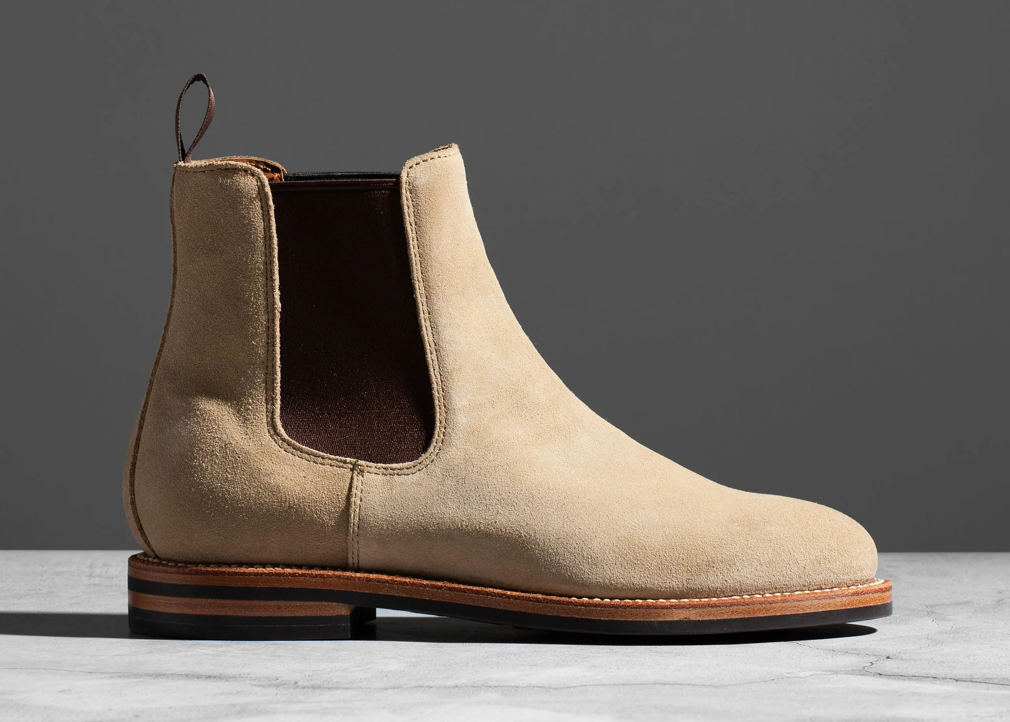 Josephine Chelsea Boot Tan Suede | Grant Stone LLC