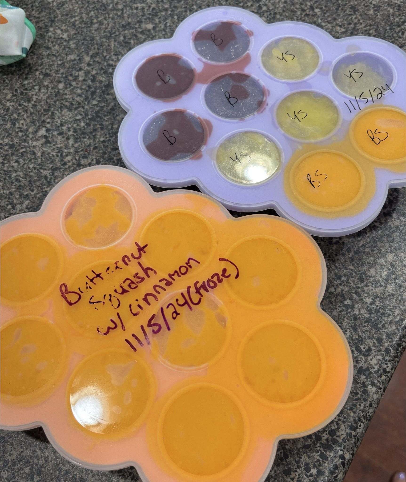 Time is valuable when you have a baby so I have started prepping some purées to freeze that I can easily pop out and feed to her on busy days! 

I use my ninja professional blender and the shake cup or food processor to purée after steaming in the microwave. Today I prepped butternut squash with cinnamon, yellow squash, beets, and carrots! 

Smaller amounts—shake cup. 
Larger amounts—food processor.

I use these silicone trays and lid or breastmilk storage bags to freeze! I label with wet erase markers! 

#babyfood
#diy
#foodprep

#LTKHome #LTKKids #LTKBaby