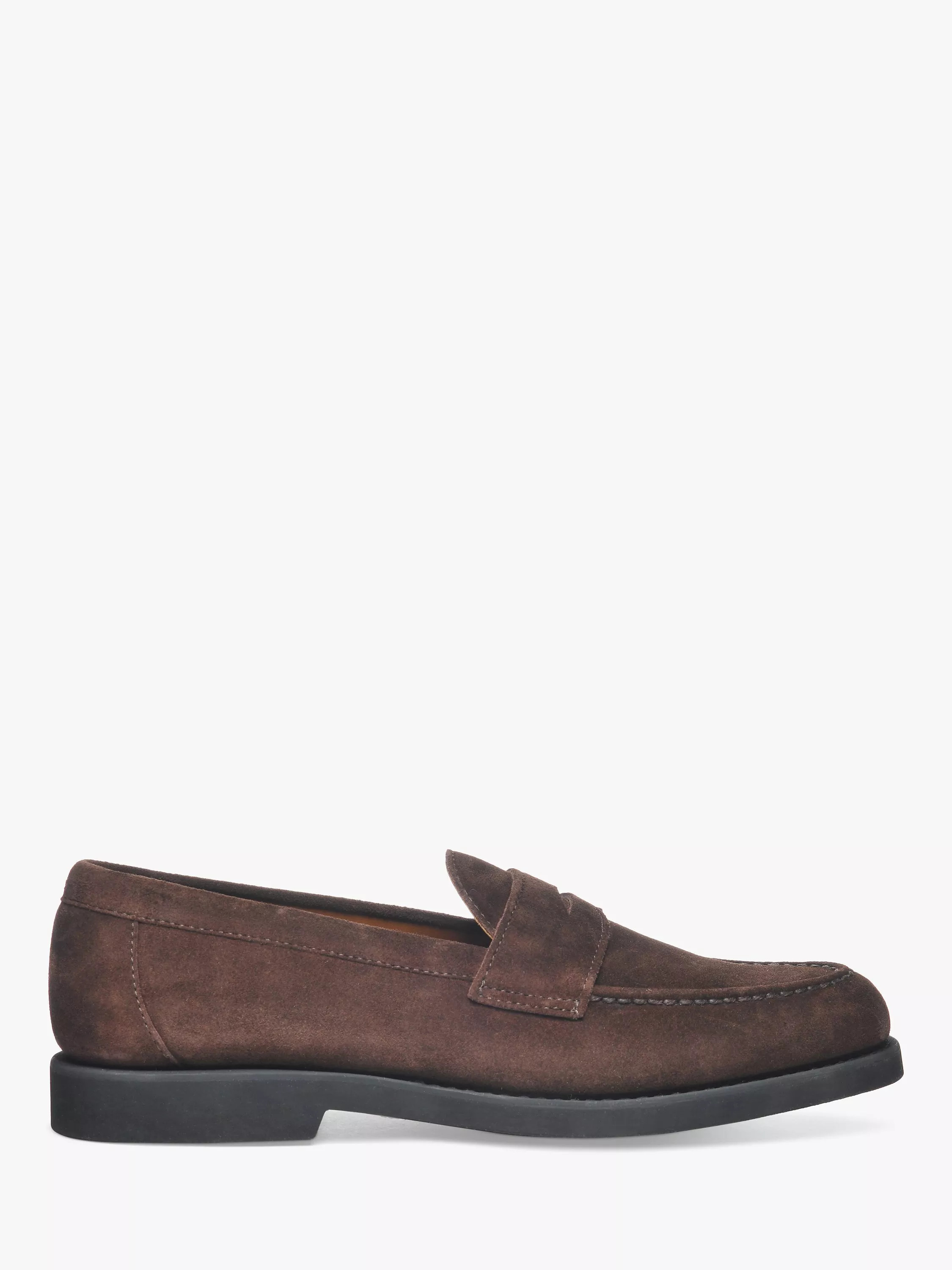 Sebago Ryan Suede Polaris Loafers, Dark Brown | John Lewis (UK)