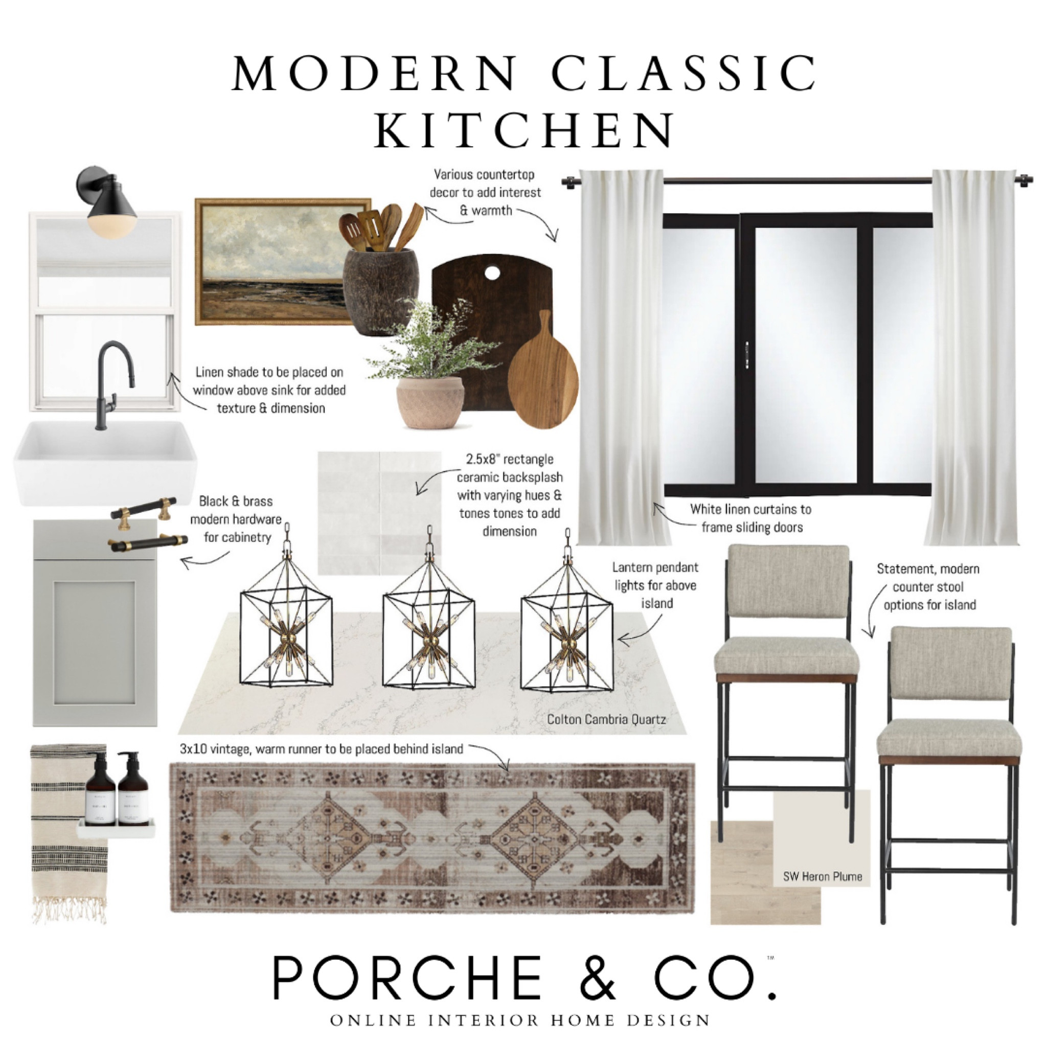 Kitchen design, kitchen mood board, mood board, kitchen decor, bar stools, runner, island pendants, backsplash, kitchen #moodboard #kitchen 

#LTKhome #LTKstyletip #LTKSeasonal