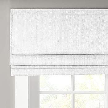 Madison Park Galen Cordless Roman Shades - Fabric Privacy Single Panel Darkening, Energy Efficien... | Amazon (US)
