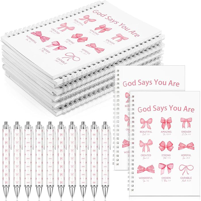 Resurhang 20 Pcs Valentine's Day Gifts for Women, God Says You are Christian Journal Set with Pen... | Amazon (US)