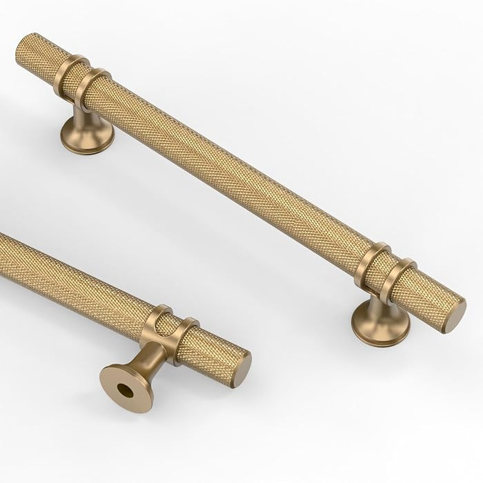 Asidrama 10 Pack 5 Inch(128mm) Knurled Champagne Bronze Kitchen Cabinet Handles, Cabinet Pulls Ki... | Amazon (US)