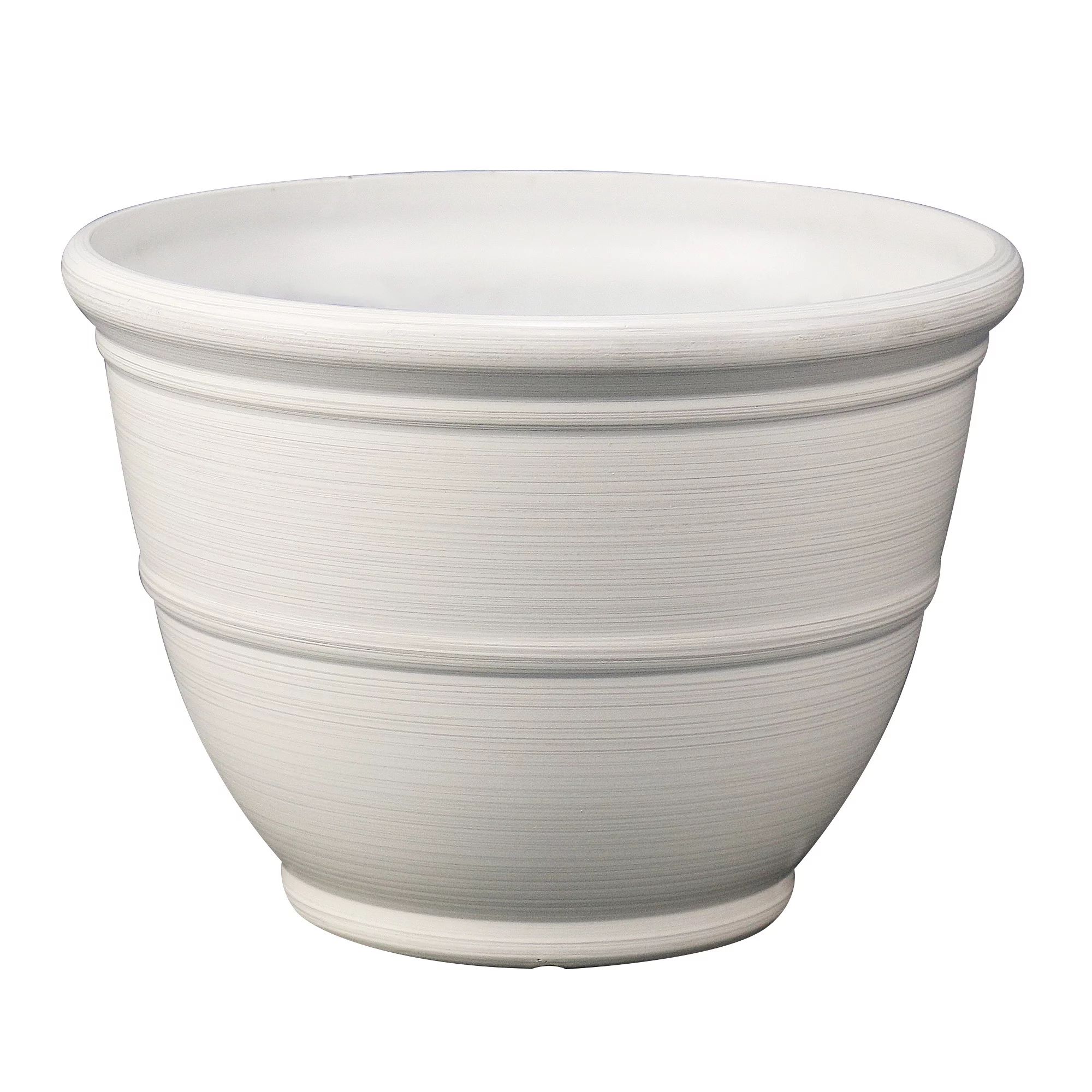 Mainstays Ferenza Recycled Resin Planter, White, 14in x 14in x 10in | Walmart (US)