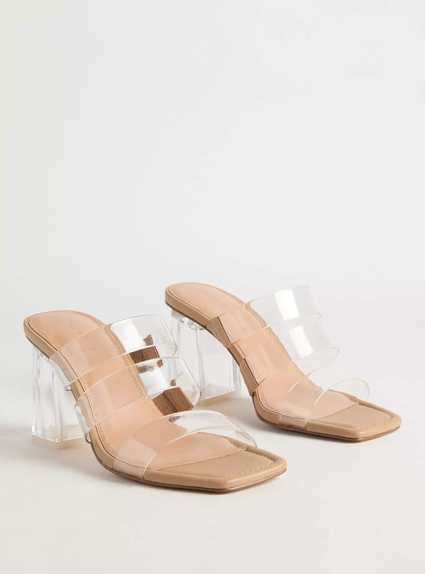 Triple Strap Lucite Heel (WW) | Torrid (US & Canada)