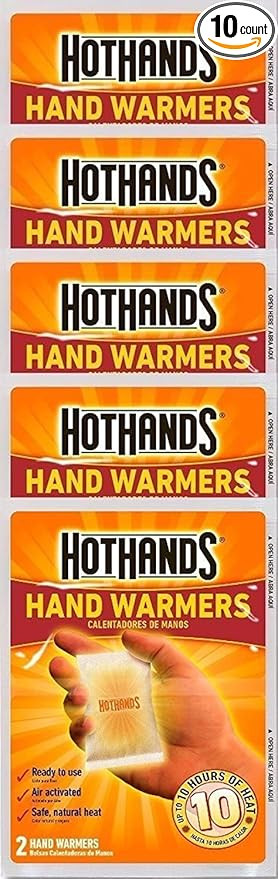 HotHands Hand Warmers, 10 count (5 pack with 2 warmers per pack) | Amazon (US)
