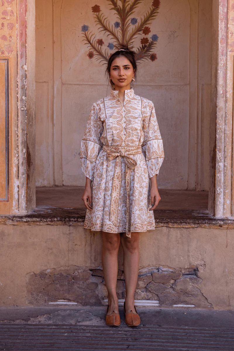 Sue Sartor Flounce™️ Shorty | Chai Boteh Print | SUE SARTOR