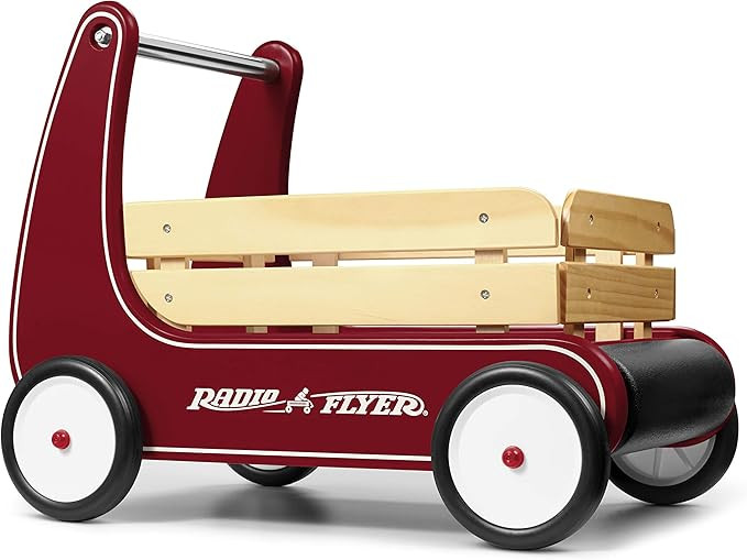 Radio Flyer Classic Walker Wagon, Sit to Stand Toddler Toy, Wood Walker, 1-4 Years , Red | Amazon (US)