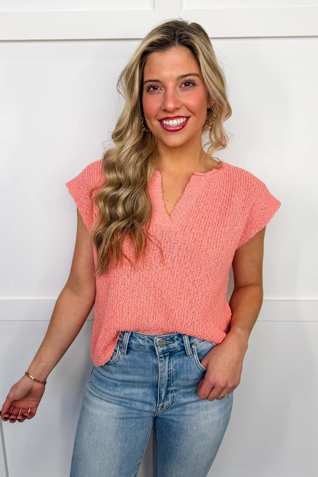 Color Me Cozy Knit Top in Coral Pink | Jules & James Boutique