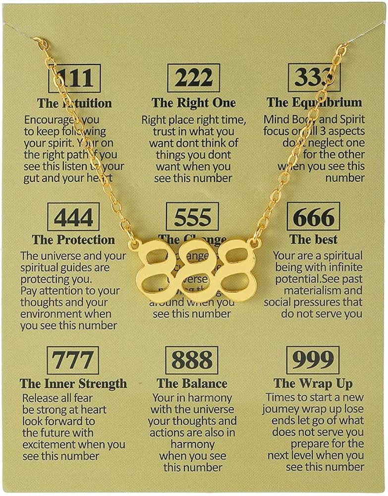 COLORFUL BLING Necklace for Women - Angel Number      
 Metal  

 copper | Amazon (US)