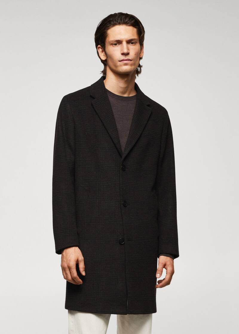 Checked recycled wool coat | MANGO (US)