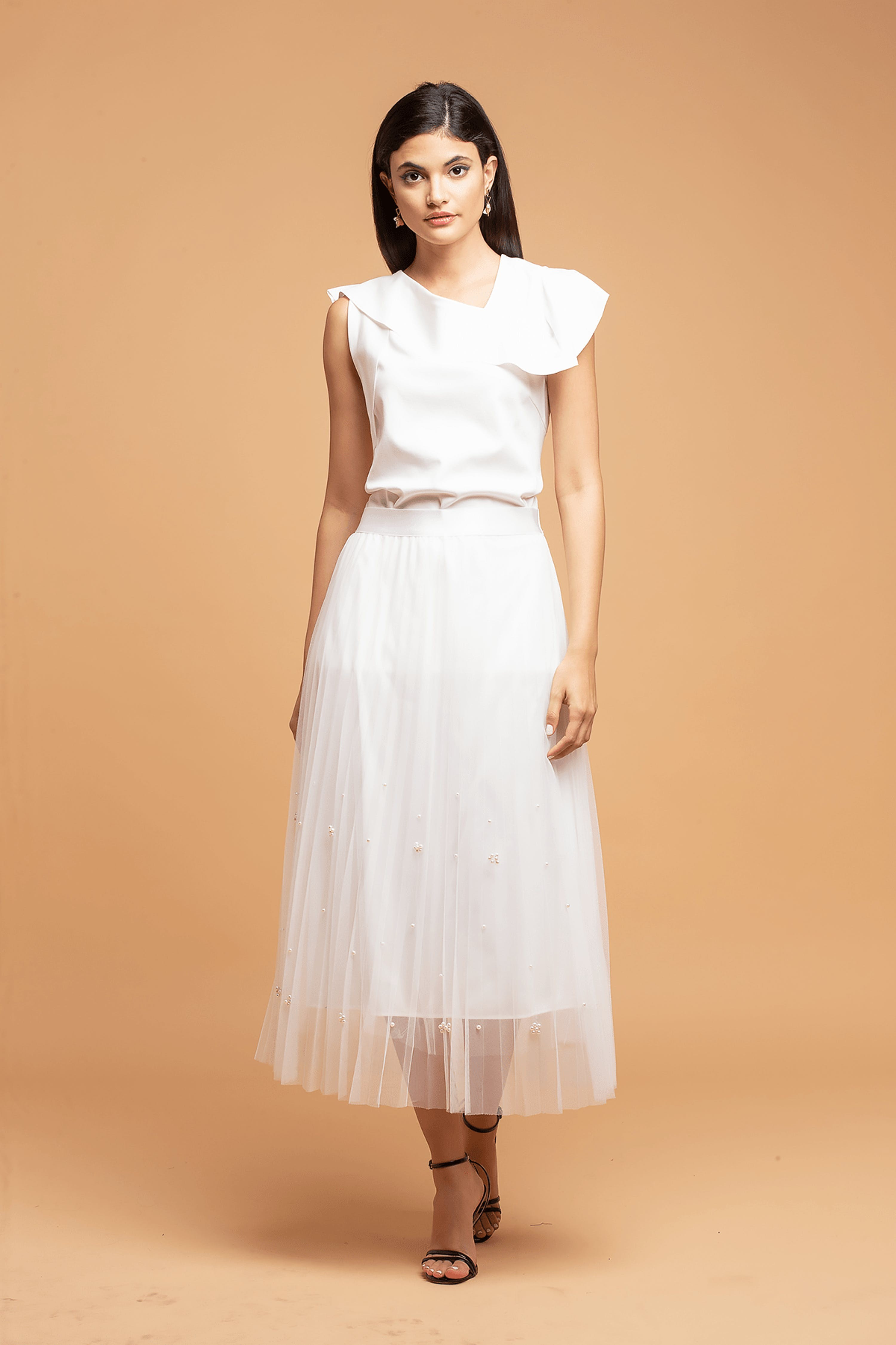 Lila Pearl Tulle Skirt - L - Also in: XS, M, S, XL | Verishop