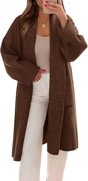 Saodimallsu Womens Long Cardigans Oversized Chunky Knit Coatigan Fall Trendy Open Front Sweater J... | Amazon (US)