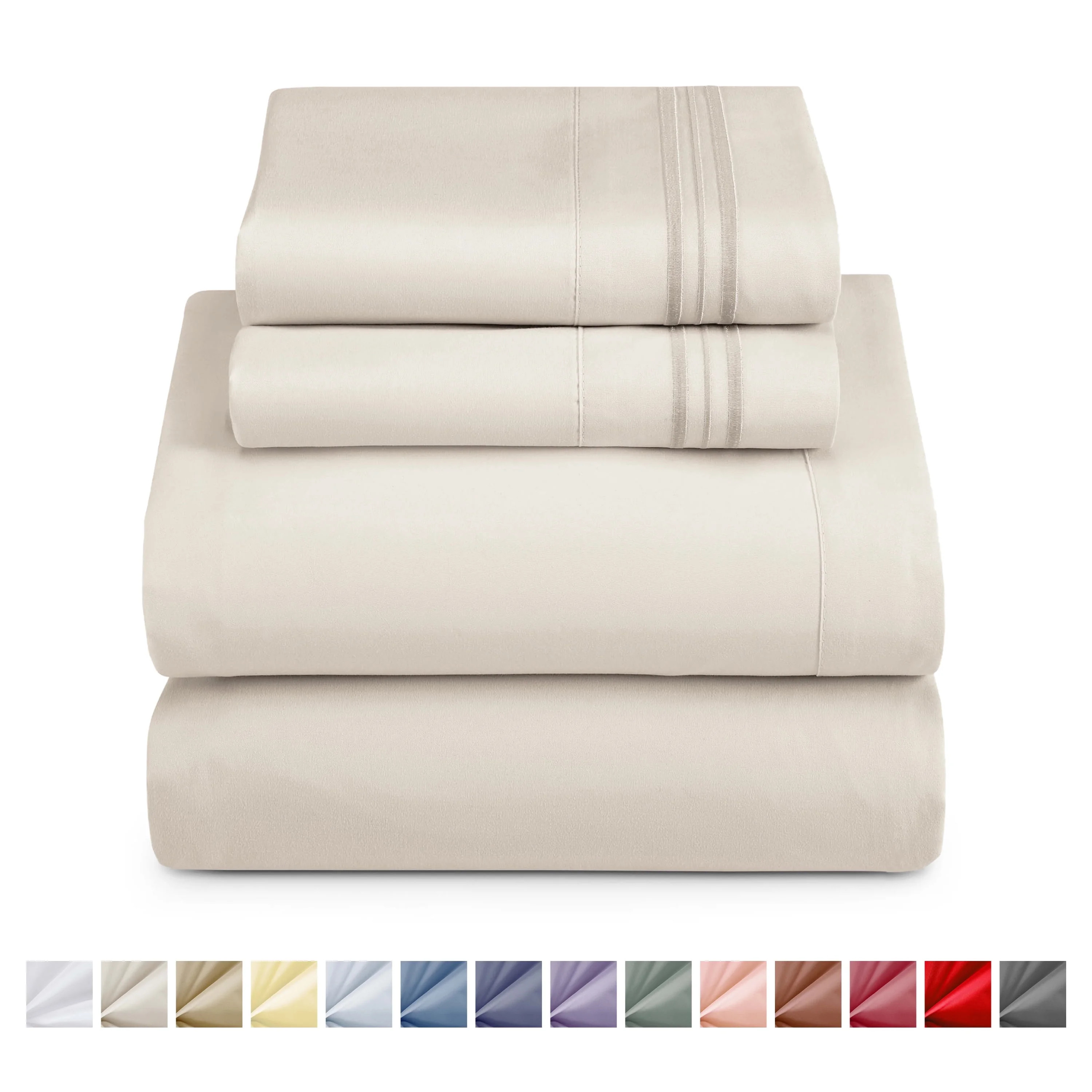 Nestl King Sheet Sets, 1800 Series Deep Pocket 4 Piece, Luxury Soft Microfiber Bed Sheet Sets, Of... | Walmart (US)