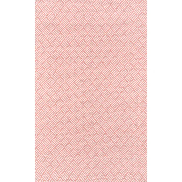 Baileys Beach Club Handwoven Flatweave Pink Indoor/Outdoor Area Rug | Wayfair North America
