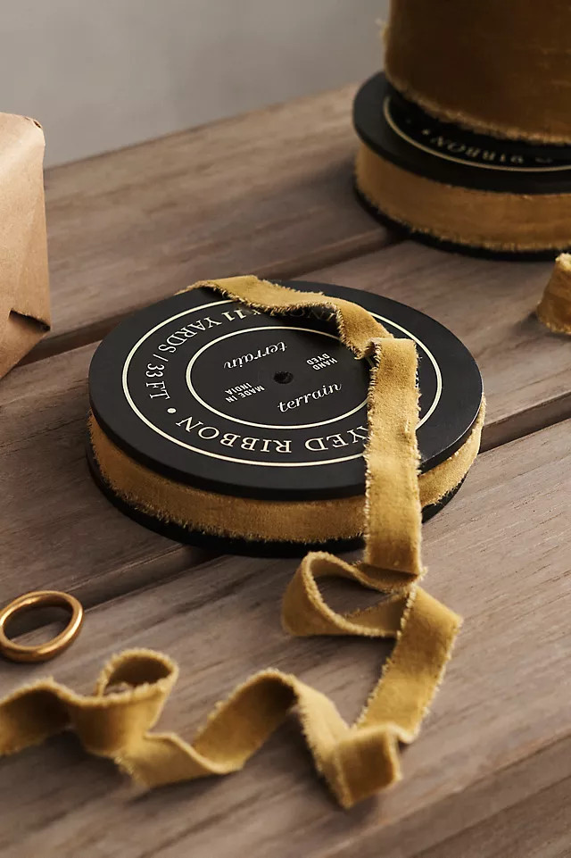 Antiqued Frayed Velvet Ribbon | Anthropologie (US)
