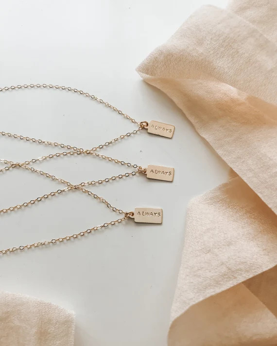 Eloise // Gold Tag Necklace | Etsy | Etsy (US)