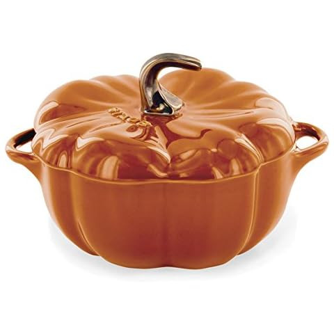 STAUB Ceramic 0.75-qt Petite Ceramic Pumpkin, Oven & Stove Safe up to 572°F, Pumpkin Dish, Ceram... | Amazon (US)