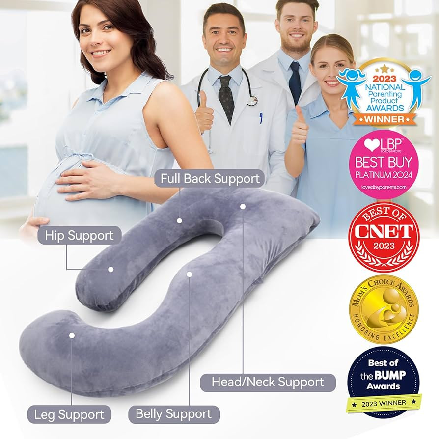 Momcozy Pregnancy Pillows for Sleeping, U Shaped Full Body Maternity Pillow with Removable Cover ... | Amazon (US)
