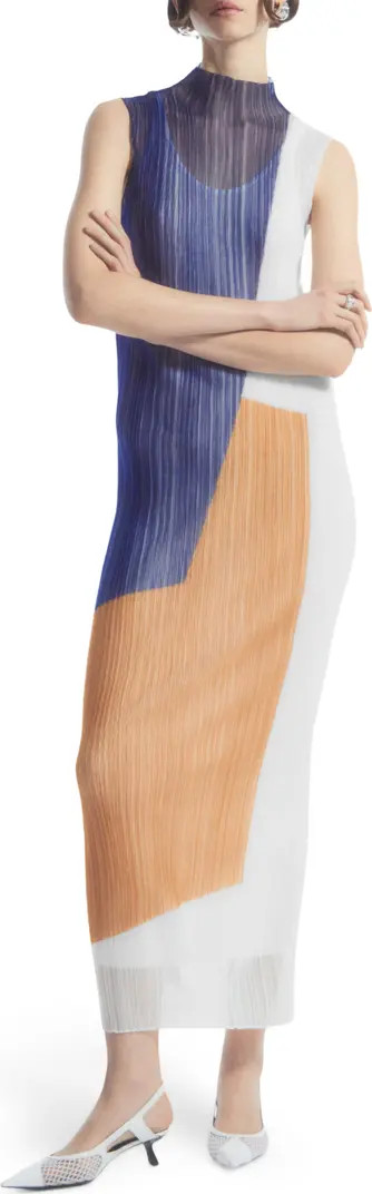 COS Colorblock Sheer Sleeveless Maxi Dress | Nordstrom | Nordstrom