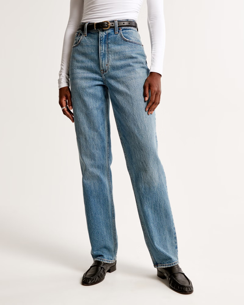 Women's Ultra High Rise 90s Straight Jean | Women's New Arrivals | Abercrombie.com | Abercrombie & Fitch (US)