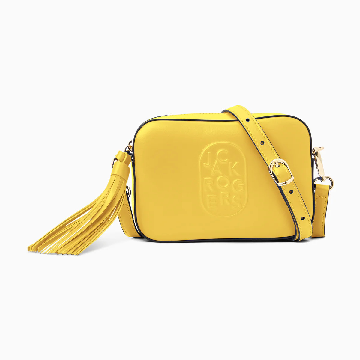 Jack Rogers Perla Crossbody — Golden Yellow Leather, Made in Italy | Jack Rogers